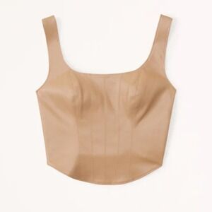 Abercrombie & Fitch Tan Leather Top
